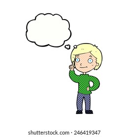 cartoon boy with idea