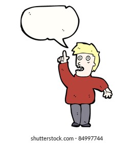 cartoon boy with idea