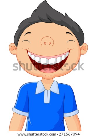 Cartoon boy laughing