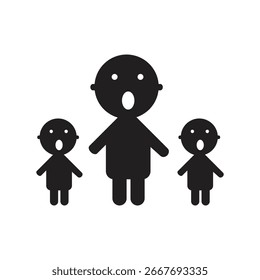 Cartoon boy logo, kid icon, little boy vector