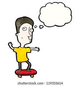 cartoon boy on skateboard