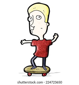 niño de dibujos animados en patineta