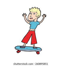 cartoon boy on skateboard
