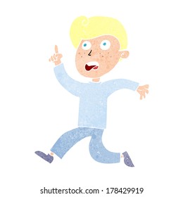 niño de caricatura en pánico