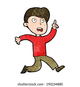 cartoon boy panicking
