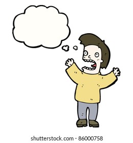 cartoon boy panicking