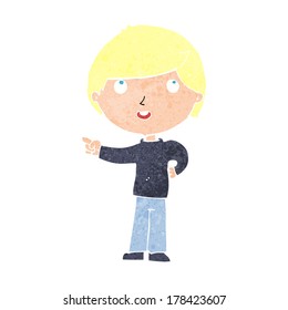 cartoon boy pointing