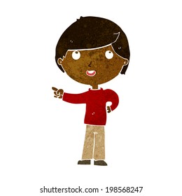 cartoon boy pointing
