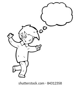 cartoon boy pointing