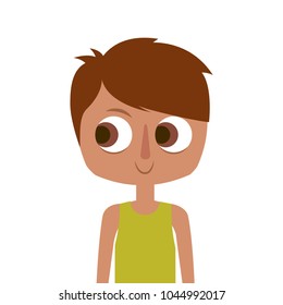 cartoon boy portrait teenager character