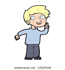 niño de caricatura posando para la foto