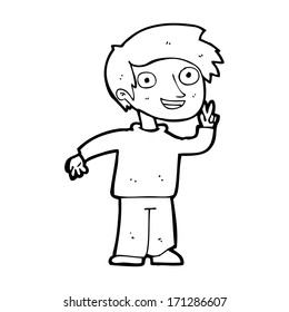 niño de caricatura posando para la foto