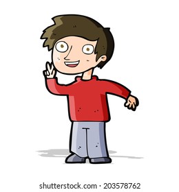 niño de caricatura posando para la foto