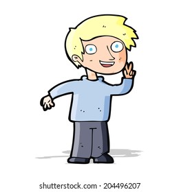 cartoon boy posing for photo