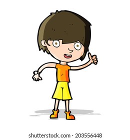 cartoon boy with positive attitude
