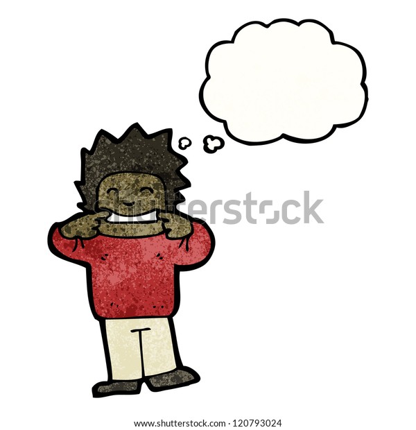 Cartoon Boy Pulling Face Stock Vector (Royalty Free) 120793024 ...