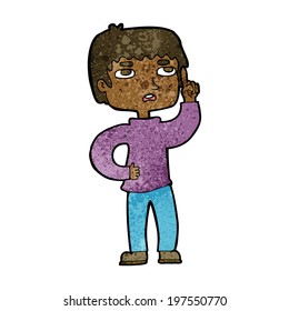 cartoon boy with question