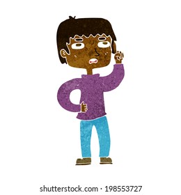 cartoon boy with question