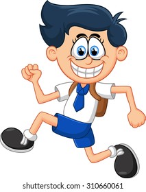 Cartoon boy running