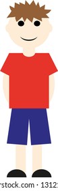 cartoon boy in shorts