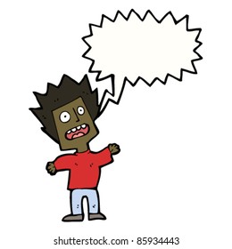 cartoon boy shouting