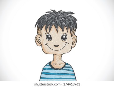 Cartoon boy  smile