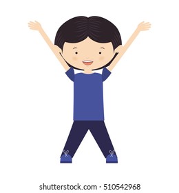 cartoon boy smiling