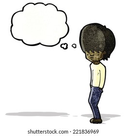 Cartoon-Junge mit Sprachblase