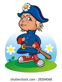 Cartoon boy vector illustration