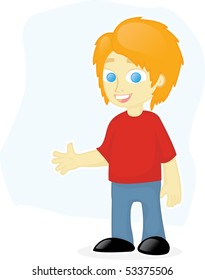 Cartoon boy vector illustration