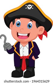 cartoon boy wearing a pirate costume