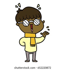 cartoon boy wearing spectacles
