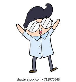 cartoon boy wearing spectacles