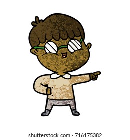 cartoon boy wearing spectacles