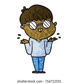 cartoon boy wearing spectacles