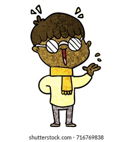 cartoon boy wearing spectacles