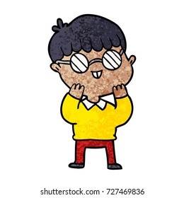 cartoon boy wearing spectacles