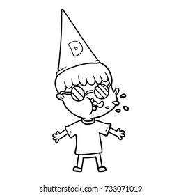 cartoon boy wearing spectacles
