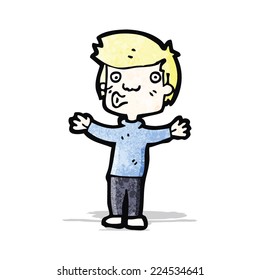 cartoon boy whistling