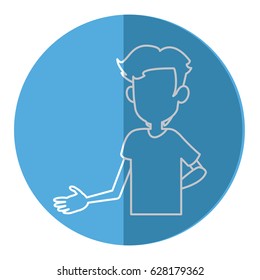 cartoon boy young character line