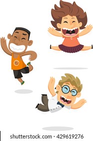 cartoon Boys jumping set 2