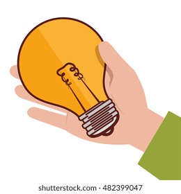 cartoon brain idea creative design isolated
