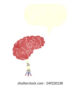 cartoon brain with speech bubble