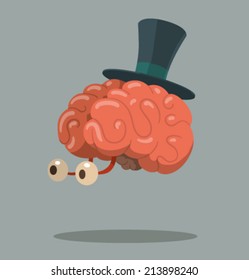 Cartoon brain, vector