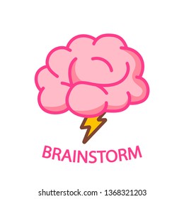 Cartoon brainstorm symbol