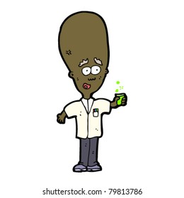cartoon brainy scientist