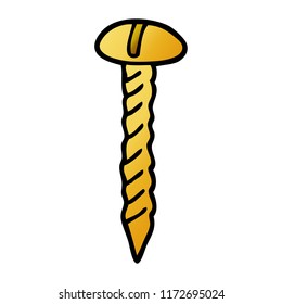 cartoon brass screw