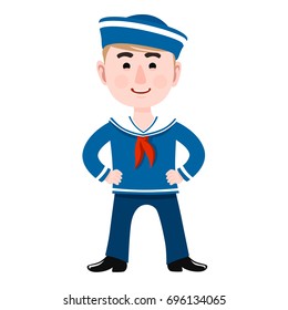 Cartoon Brave Sailor Character Stock Vector (Royalty Free) 696134065 ...