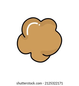 cartoon bread brown delicious. vector illustration