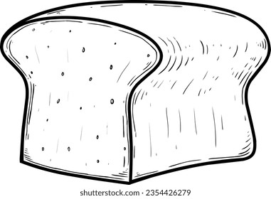 caricatura de pan aislado en blanco